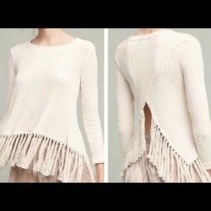 Anthropologie tasseled sweater